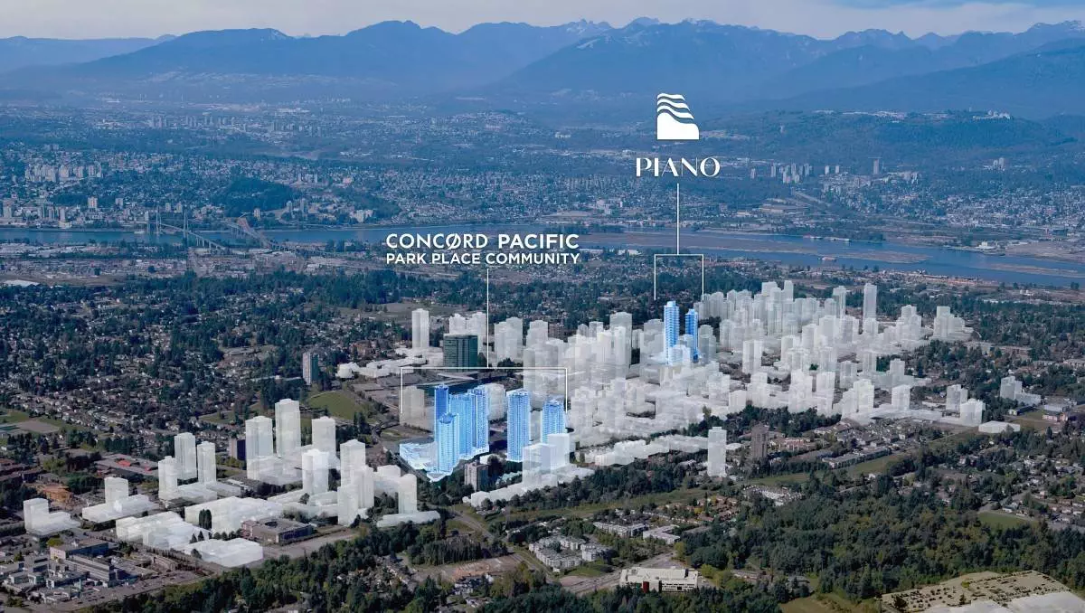 Piano South Tower by Concord Pacific Aerial View